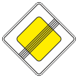Дорожный знак 2.2 «Конец главной дороги» (металл 0,8 мм, III типоразмер: сторона 900 мм, С/О пленка: тип А инженерная)